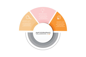 Vector infographic design template with 3 options or steps