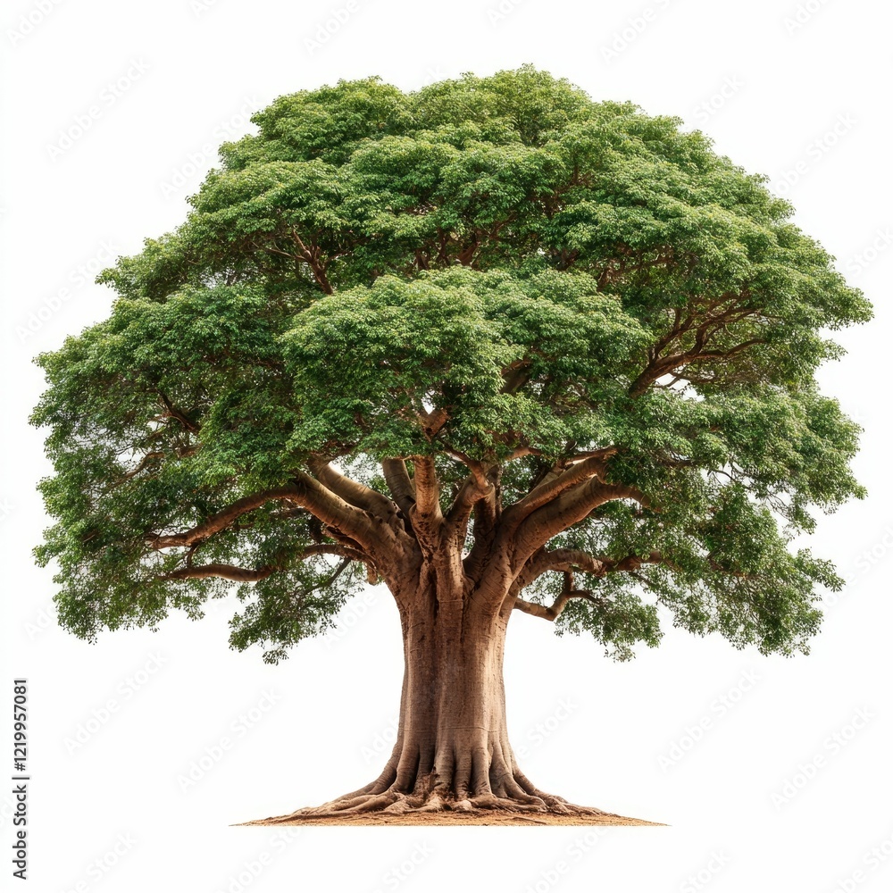 Poster image of a giant baobab tree showcasing its sprawling intricate canopy and distinctive branch struct