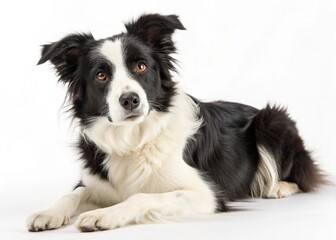 Fototapeta premium border collie sitting