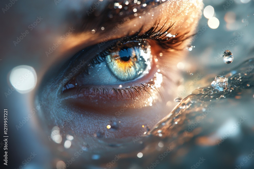 Poster a hyper-realistic close-up of a person flushed face, beads of sweat forming on their forehead as the