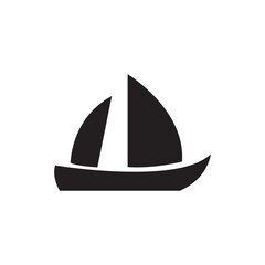Boat, sail, sailing, ship icon vector flat black simple flat trendy style illustration for web and app..eps