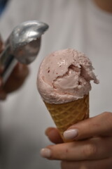 ice cream in a hand