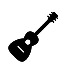 Guitar, instrument, music icon. vector flat black simple trendy style illustration for web and app..eps
