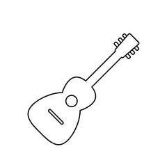 Guitar, instrument, music icon.vector simple linear illustration for web and app..eps
