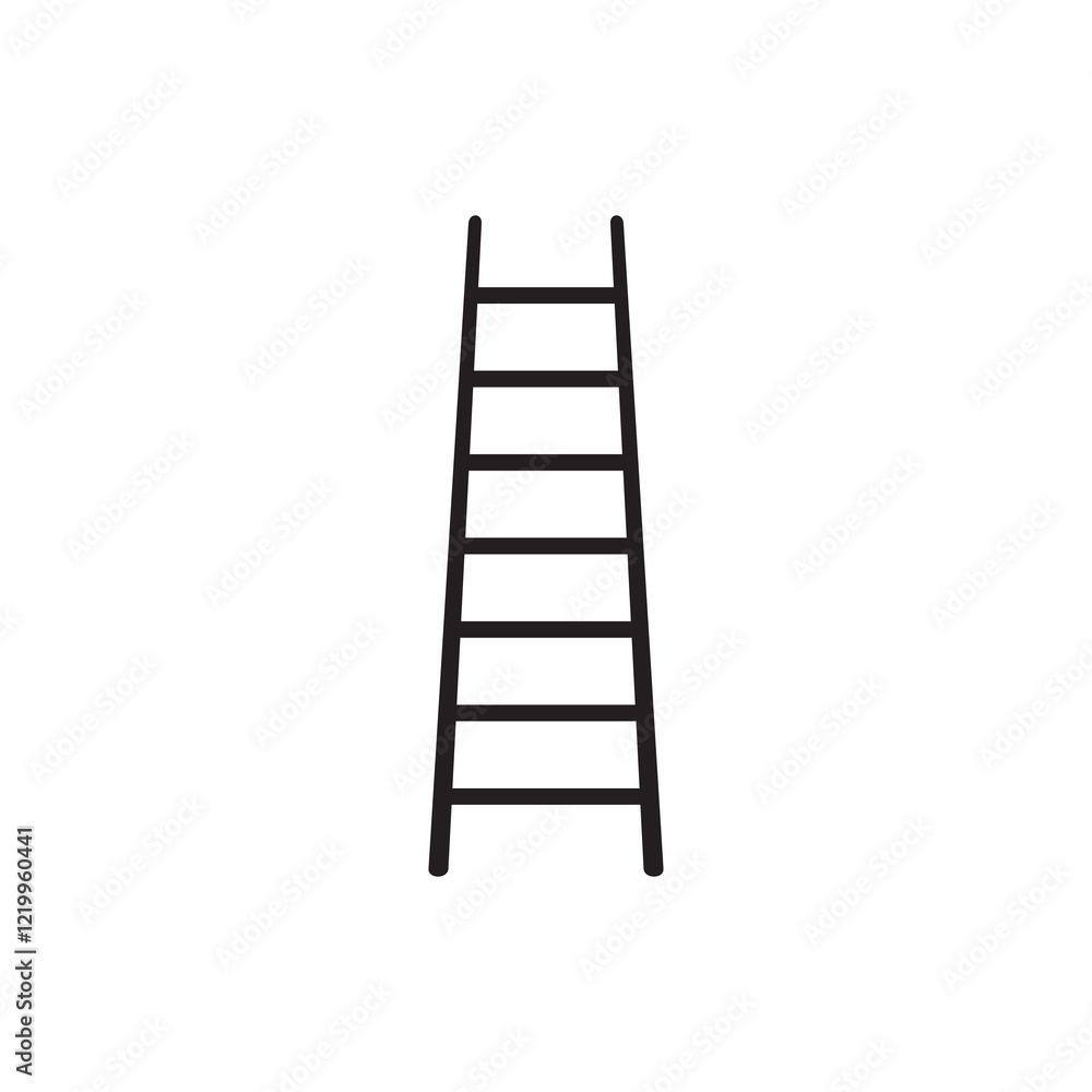 Aufkleber ladder, stairs icon. vector flat black simple linear illustration for web and app..eps