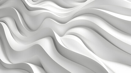 Obraz premium Abstract waves of white creating a smooth, flowing texture.