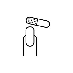 Nail file nail icon.vector flat black linear illustration for web and app..eps