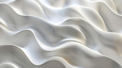 Obraz premium Abstract white waves create a smooth, flowing texture, suggesting movement and softness.