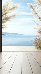 Serene Coastal View from a Luxurious Deck