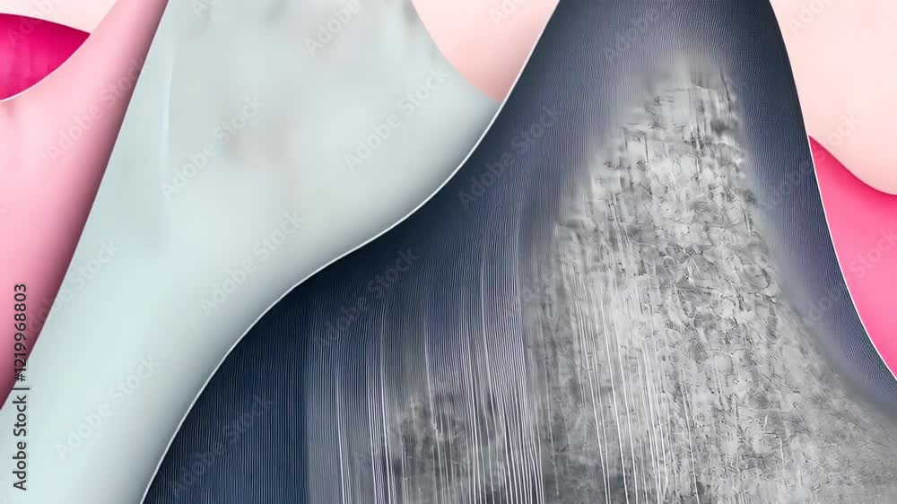 Poster exploring vibrant abstract textures and flowing shapes in an artistic display of color and emotion. 