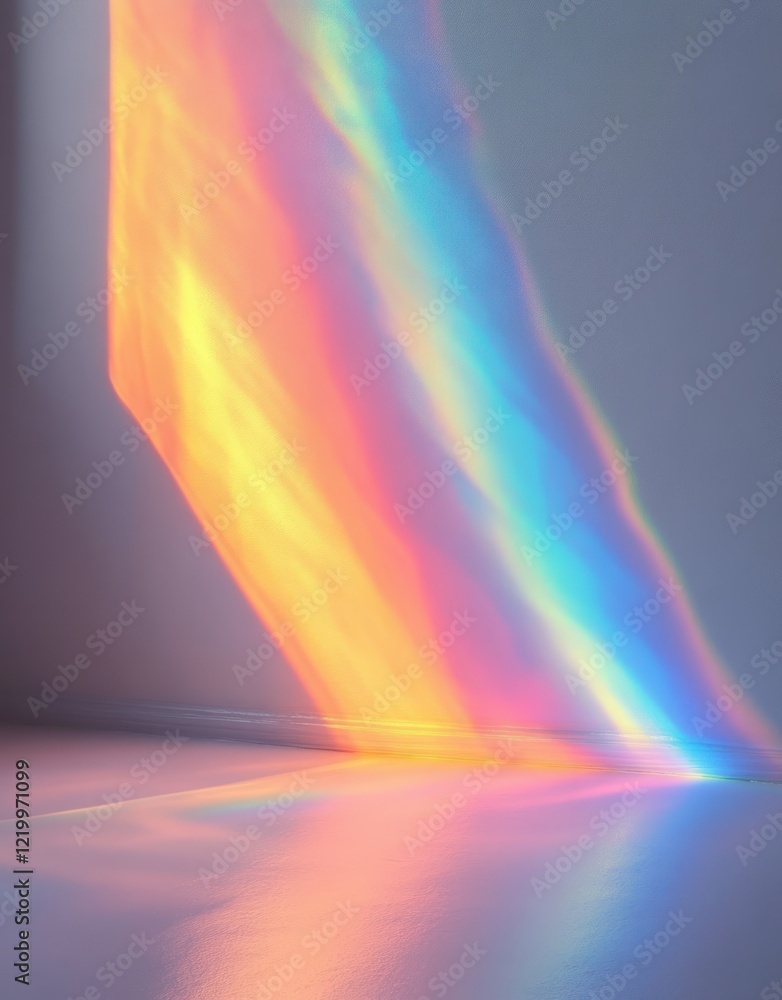 Aufkleber Colorful Light Reflections Abstract Composition Minimalism Gradient Flare Overlay for Photo Mockups