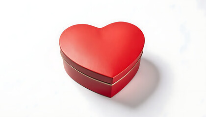 Red Heart-Shaped Gift Box Valentines Day Romantic Present
