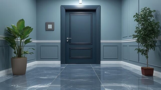 Secret flat design front view espionage theme 3D render Triadic Color Scheme