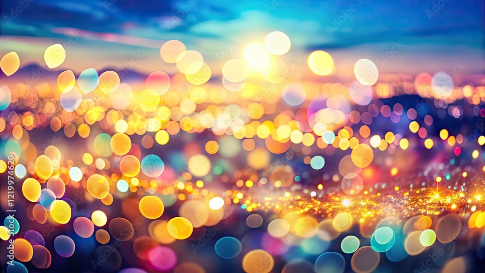 Poster abstract light blurred bokeh background - stunning bokeh effects with beautiful light patterns for c