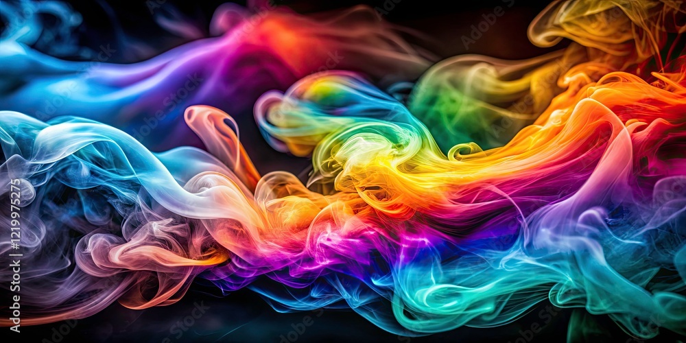 Aufkleber abstract smoke swirls in tilt-shift photography â€“ ethereal, dynamic patterns capturing the essence