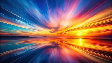 Obraz premium Abstract Sunset Gradient Flow: Blurred Architectural Photography Background