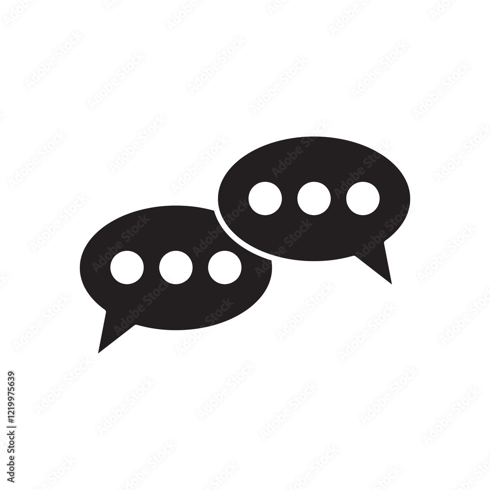 Poster chat icon, dialog symbol. vector chat bubble trendy style illustration for web and app..eps