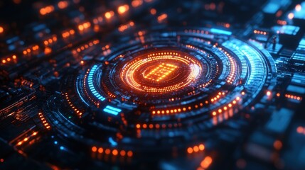 Futuristic Technology: Abstract Digital Circuitry