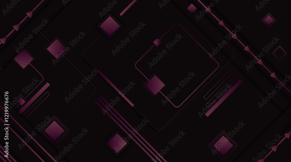 Aufkleber banner background design with shadow of geometric shape | minimal vector futuristic background | abs