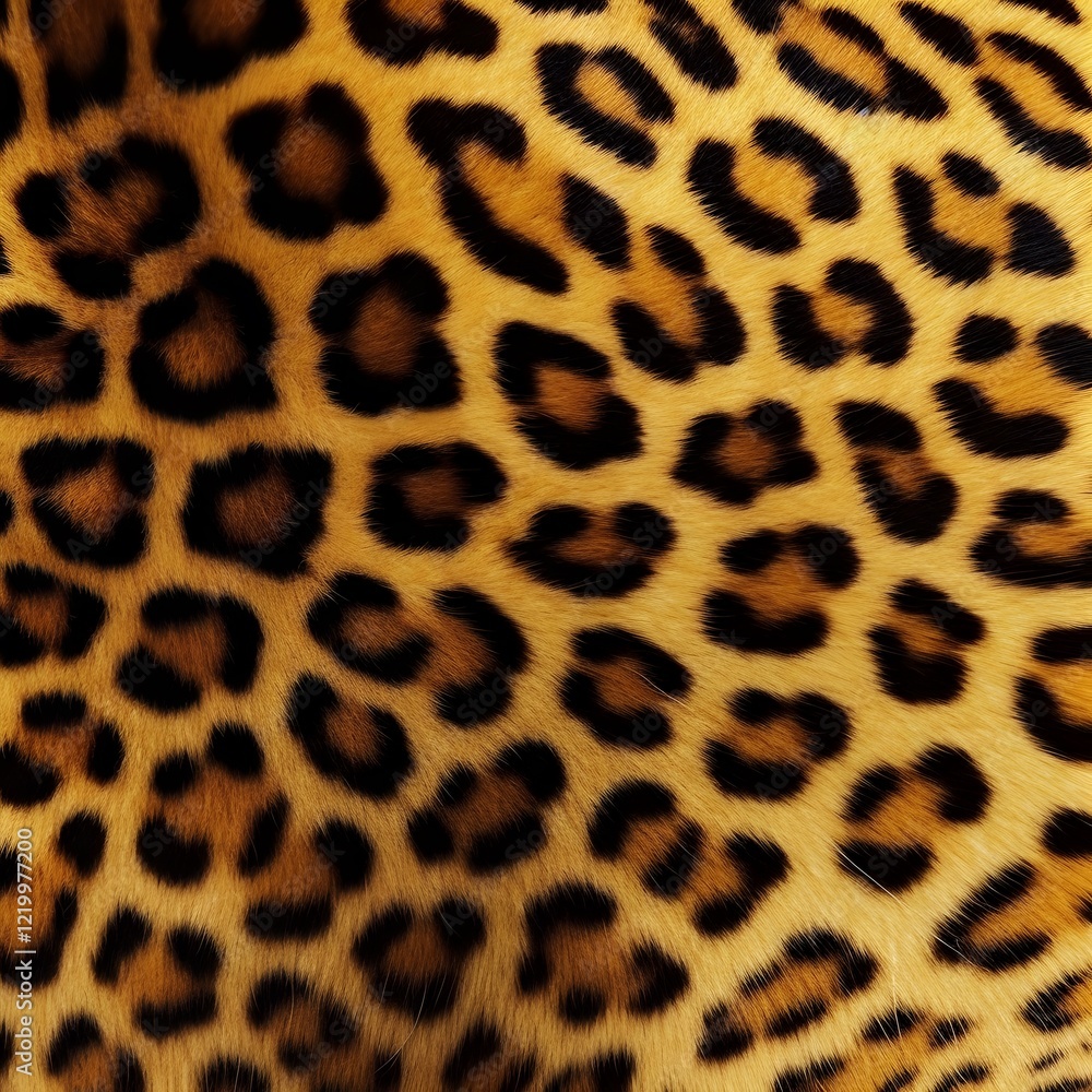 Poster leopard fur texture: rosette pattern and color variation