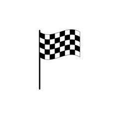 Racing flag icon. vector flat black simple illustration for web and app..eps