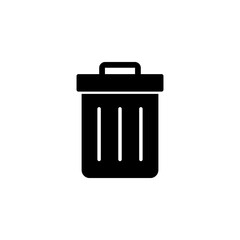 Recycle bin icon. Vector flat black simple trendy style illustration for web and app..eps