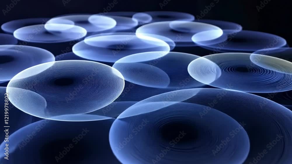 Poster mesmerizing blue swirling patterns dance gracefully in a darkened space, creating a dreamlike ambian