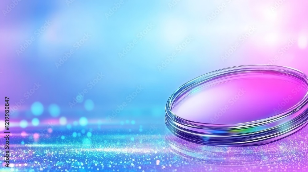 Poster Abstract Circular Platform on Glimmering Surface