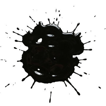 recommend clip art: Black Ink Splash on White Background