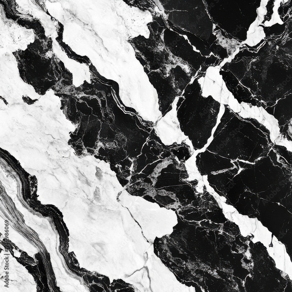 Poster elegant black and white marble texture abstract artful pattern background for design and branding