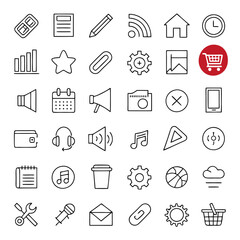 set of icons for web