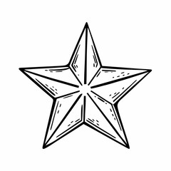 star isolated on white