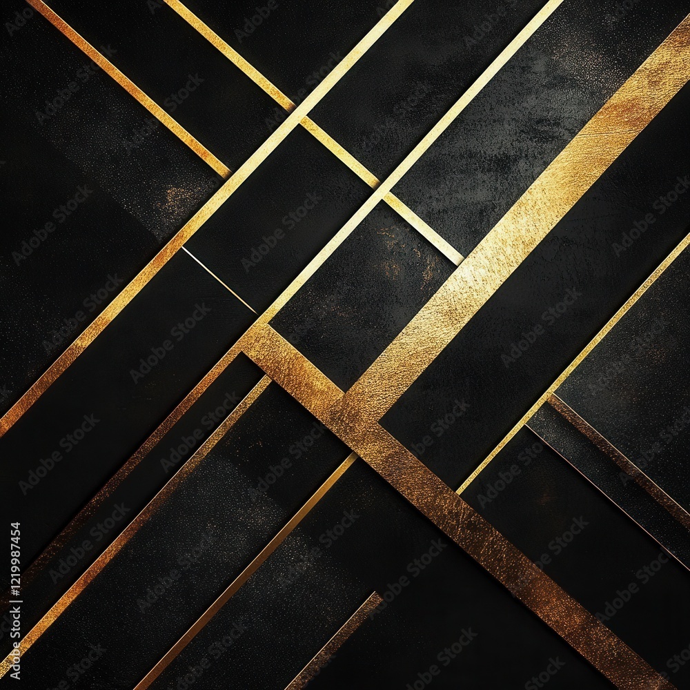 Poster striking geometrical abstract art composition with intersecting angled lines and shapes in neutral t