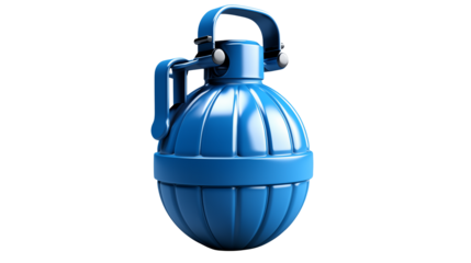 Blue Hand Grenade on a transparent  background