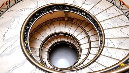 Elegant Marble Spiral Staircase Interior Design