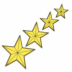 golden star on white background