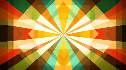Obraz premium Abstract Geometric Burst Design in Vibrant Hues