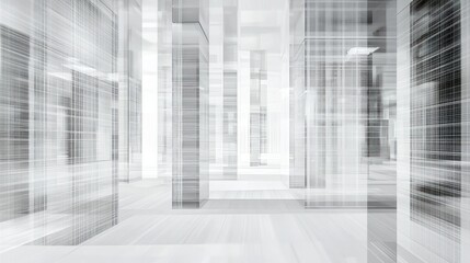 Abstract white city corridor; futuristic design, architectural background, website banner