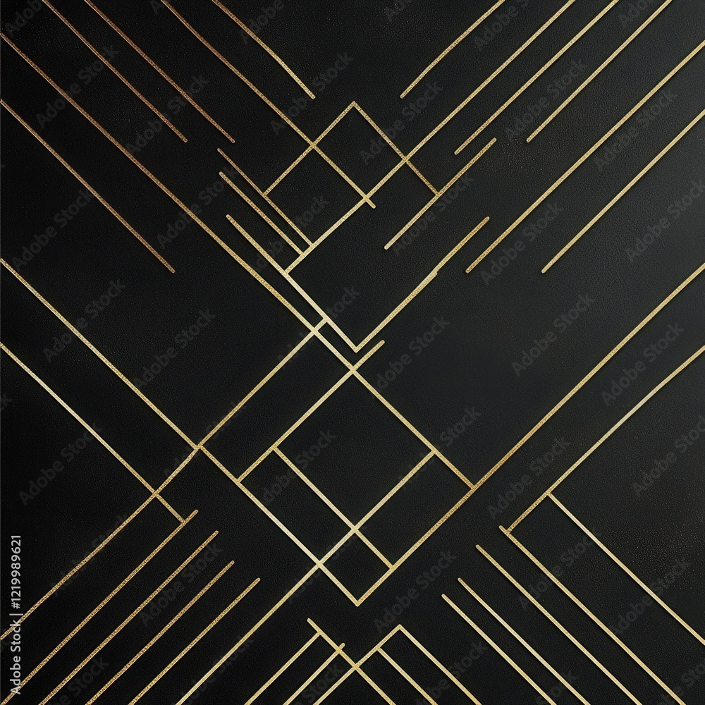 Poster elegant geometric golden patterns abstract background with intersecting lines and angular shapes