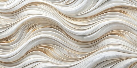Fototapeta premium Abstract White Wavy Textures on Marble Background, Elegant Stone Mural for Interior Design, Modern Wallpaper Patterns, High-Resolution Textured Surfaces, Perfect for Home Decor and Art Displays