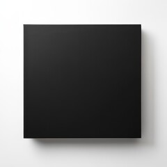Square black box on white background.