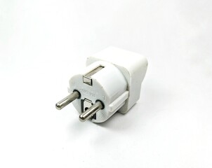 electrical outlet on white background