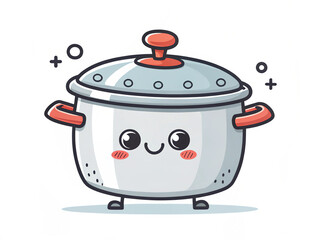 pot, pan, kitchen, cooking, isolated, food, saucepan, steel, white, object, lid, cooker, utensil, cook, metal, casserole, equipment, soup, red, cover, stainless, kitchenware, handle, vector, glass