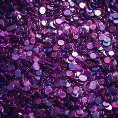 Fototapeta premium Purple Glitter Confetti Pile