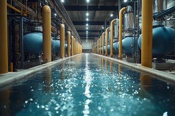 Industrial Water Desalination Plant with Advanced Equipment and Structures for Sustainable Freshwater Production