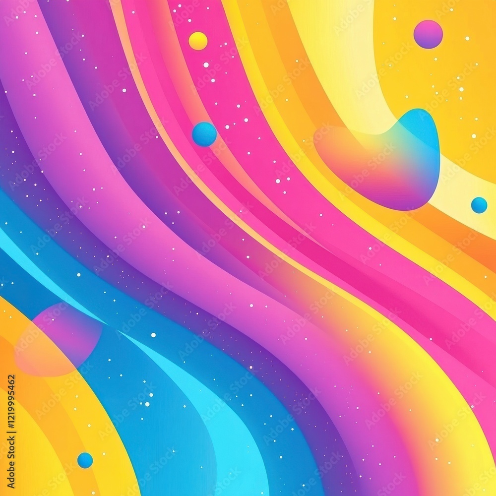 Aufkleber vibrant abstract fluid gradient backdrop with swirling colorful wavy patterns and futuristic digital