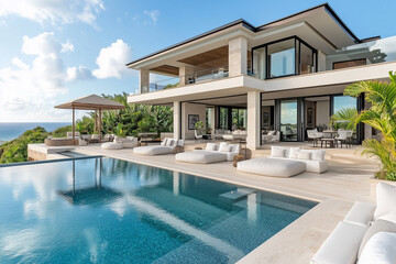 Luxury Oceanfront Villa with Infinity Pool and Modern Design