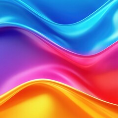 Obraz premium Mesmerizing Fluid Waves of Vivid Prismatic Gradients in Dynamic Abstract Design