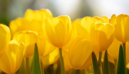 美しい黄色のチューリップ3