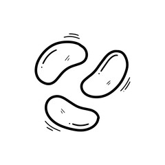 Hand Drawn Jelly Beans Illustration. Doodle Vector. Isolated on White Background - EPS 10 Vector